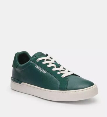 Coach Men s Clip Low Top Sneaker Size 11.5D  Color Dark Pine/Chalk CN996 NIB