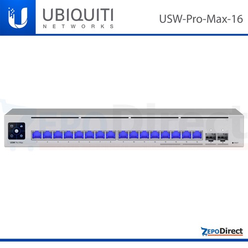 Conmutador Ubiquiti Networks UniFi Managed L3 16 puertos SFP+ ETC-Pro-Max-16 (NO PoE) - Imagen 3 de 8