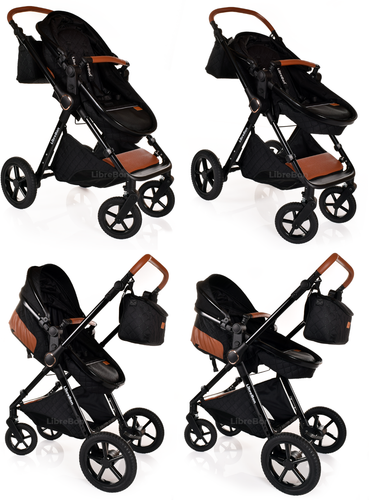 Baby Pushchair 3 in 1 Travel System Pram Buggy With Car Seat Folding Stroller - Picture 31 of 117