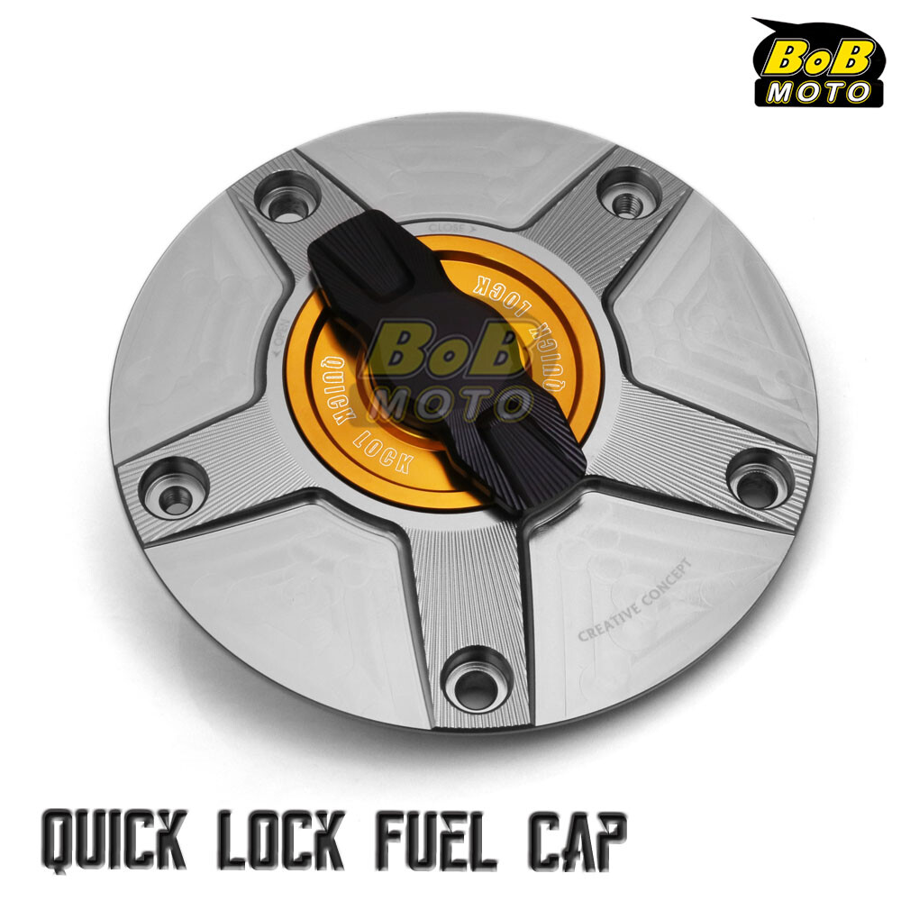 CNC FCR Keyless Fuel Tank Gas Cap For GSX-R1000R ABS GSX-R600 GSXR750 GSX1250 FA image