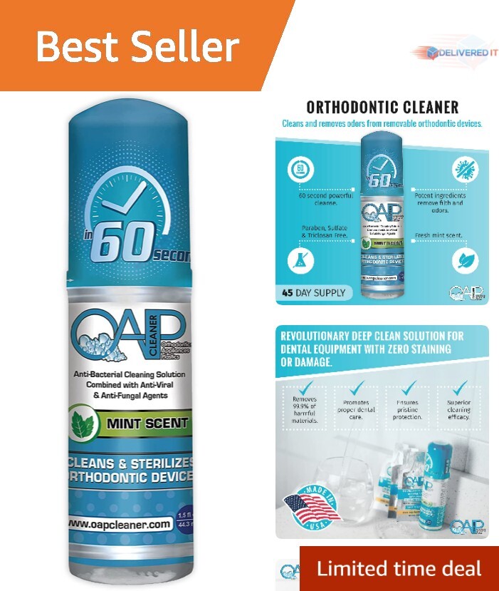 Foam Cleaner for Retainers, Aligners, Invisalign, Dentures, and Mouth