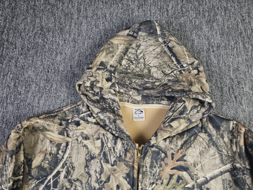 AKIMBO Club Real Tree Edge Camo Hoodie Jacket Men's Size L Full Zip Hunting USA - Picture 3 of 9