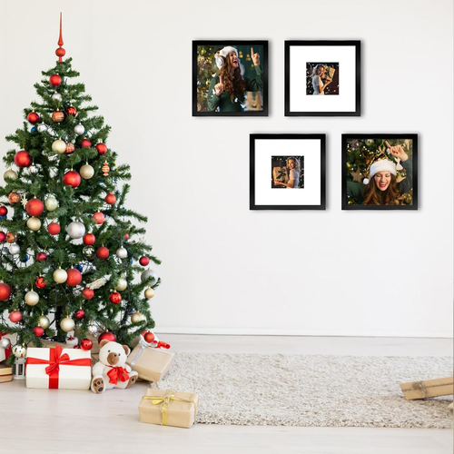 12X12 Picture Frame Set of 9, Display Pictures 8X8 with Mat or 12X12 without Mat - Picture 7 of 12