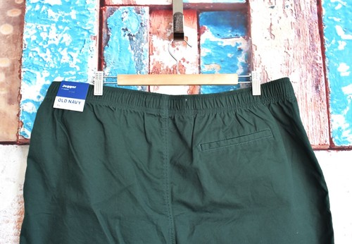 Pantaloncini da jogging uomo Old Navy pull-on twill 7 cuciture interne XLARGE bottiglia scura NUOVI - Foto 9 di 11
