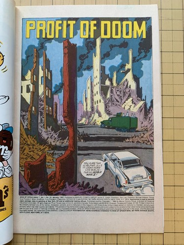 Web of Spider-Man #22 - "¡Profit of Doom!" (Marvel enero de 1987) - Imagen 3 de 4
