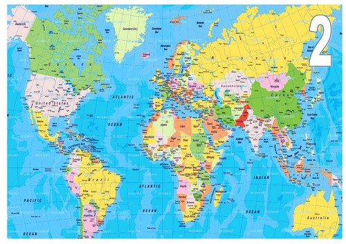 Edible World UK Map Atlas geography A4 Icing Sheet Iced Cake Topper - Picture 3 of 7