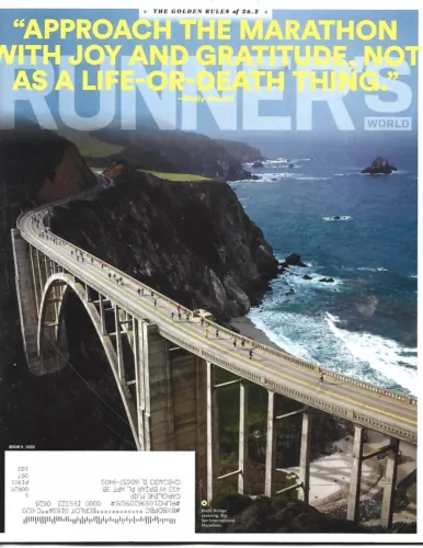 JUNE 2022 RUNNER'S WORLD MAGAZINE BIG SUR MARATHON MOLLY SEIDEL BIXBY BRIDGE