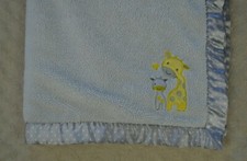 Child of Mine by Carter's Giraffe Baby Blanket Gray White Polka Dots Yellow