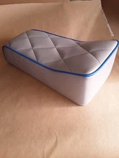 16 x 8 White w/ Blue trim mini- bike seat