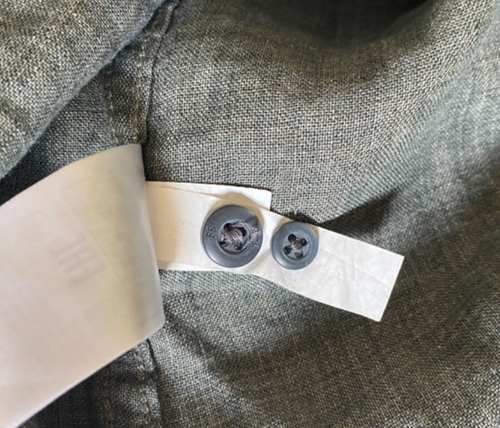 Camisa BANANA REPUBLIC Camden Fit Gris Jaspeado 100% Lino Preppy Para Hombre Pequeña ¡NUEVA CON ETIQUETAS! - Imagen 8 de 15