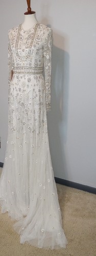 Vestido de novia victoriano Needle & Thread Bridal of London talla 8 IRL medida belo - Imagen 11 de 24
