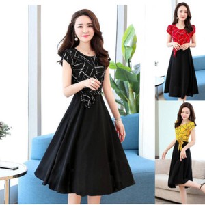 Korean Women Lady Summer Casual Sleeveless Slim Kain Bow Bubble