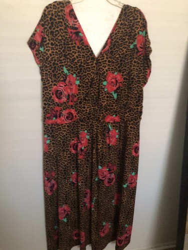 3X / 4X / 5X ~ IMAN Slinky Roses on CHITAH DRESS ~ Comfort & STRETCH Women’s - Picture 6 of 9