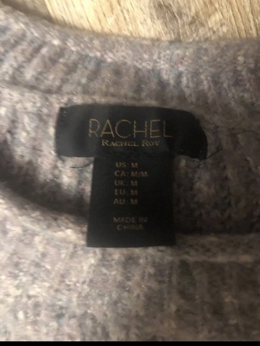 Rachel Roy Sweater size M Rolled Neckline Blue/Lavender Marled - Picture 4 of 13