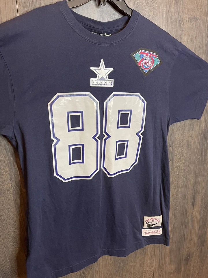 Mitchell & Ness Throwbacks 达拉斯牛仔迈克尔·欧文 #88 球衣衬衫成人 M — 第 2/4 张图片