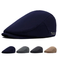Men Gatsby Duckbill Ivy Flat Adjustable Hat Golf Driver Beret Newsboy Peaked Cap