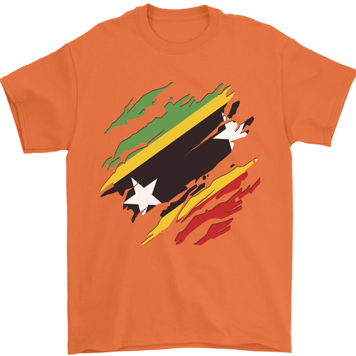 Desgarrado Saint Cristóbal Y Nevis Bandera Día Fútbol Hombre T-Shirt 100% Cotton - Imagen 70 de 94