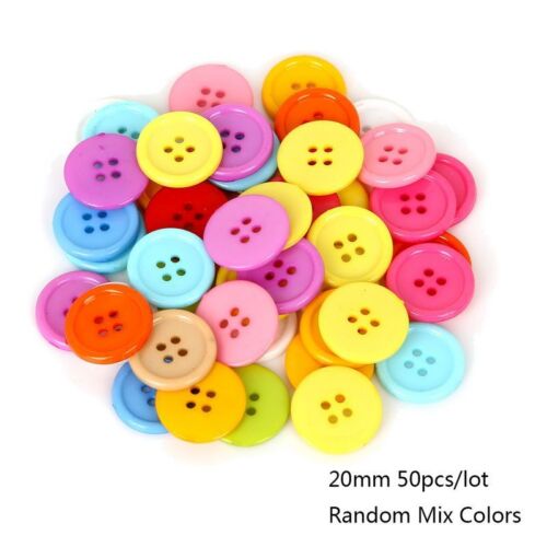 Round Resin Buttons - Mixed Colors Sewing Button DIY Crafts Garment Accessories - Picture 16 of 21