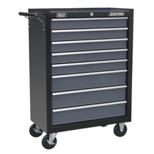 Tool Chest Tool Box Roll Cab Tool Cabinet 8 Drawer Black D Sealey AP3508TB