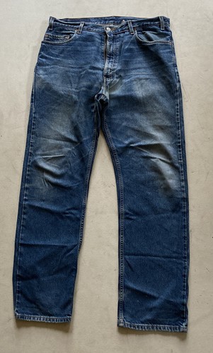 LEVIS 505 Jeans Mens W 36 L 32 Regular Fit Blue Denim Red Tab Vintage (123) - Picture 2 of 10