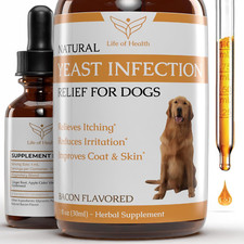 Natural Yeast Infection Treatment for Dogs  Supports Healthy Itch Relief, Infla