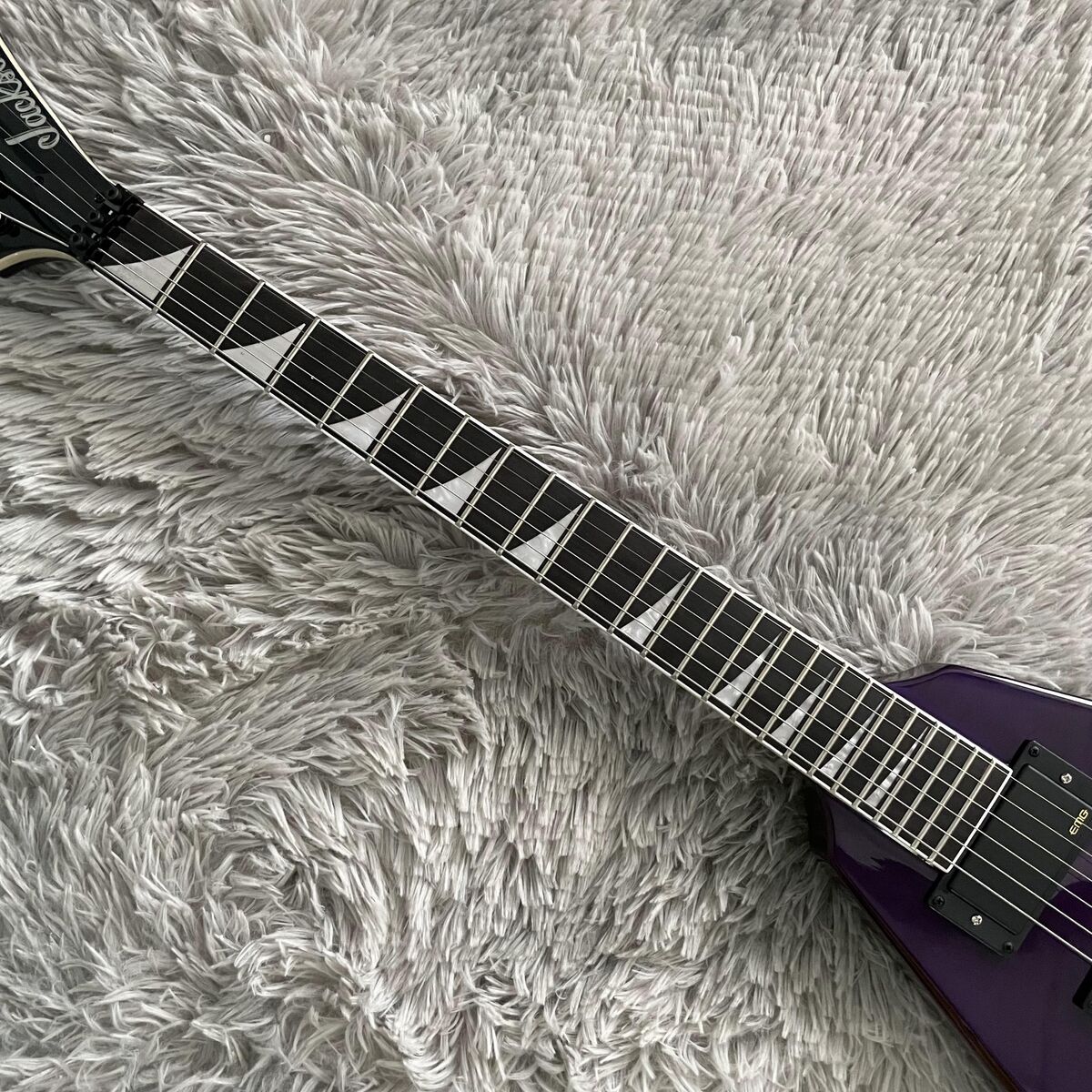 Purple Flying V Shape Electric Guitar Black Hardware Active Purple Flying V Shape Electric Guitar Black Hardware Active