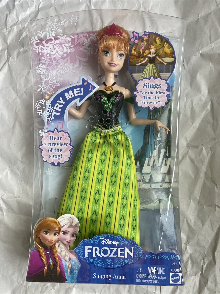 MATTEL 2014 Disney Original Frozen Movie Singing Anna Fashion Doll