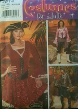 Simplicity Sewing Costume Halloween Pattern Ds 6-12 Pirate Wench Ship Crew 4914