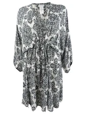 Dotti Women's  Positano Tiles Kimono Dress Swim Cover-Up