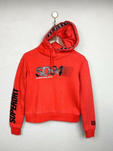 Superdry Size 2 Red & Black Hoodie - SD 94 International - Barely Worn - Picture 4 of 9