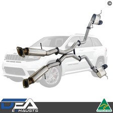 3" Stainless Exhaust With L/R Hotdogs For SRT Jeep Cherokee 6.4 12-21 BC Tips