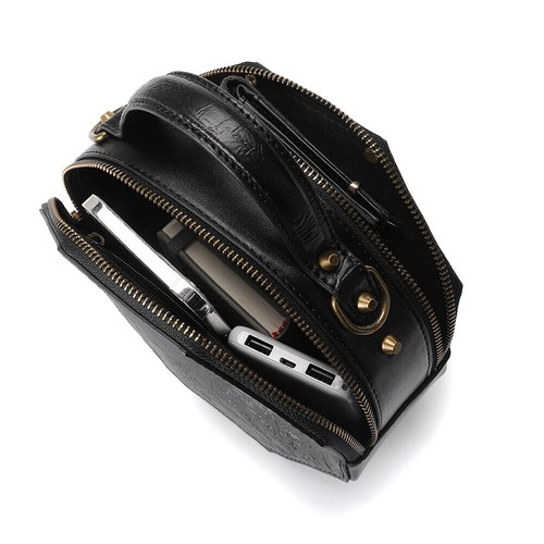 GEARDUKE Retro Gothic Steampunk Crossbody Shoulder Messenger Women Leather Bag - Picture 10 of 13