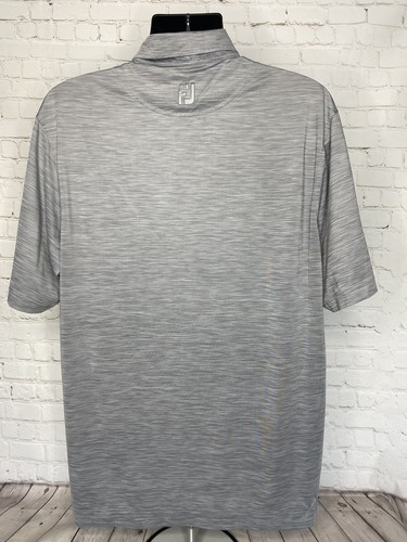 Footjoy Golf Polo Short Sleeve Shirt Heritage Ridge Golf Club Size Large Gray - Picture 2 of 8