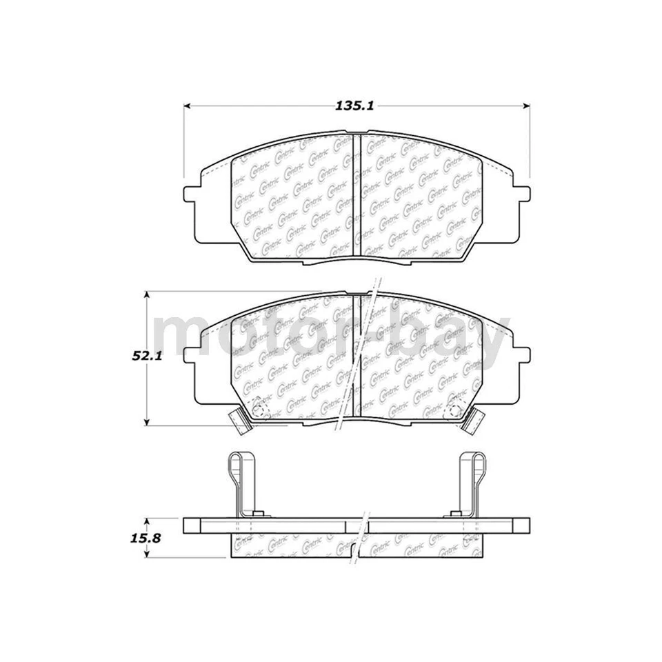 Juego de pastillas de freno de disco delanteras traseras para Honda Civic 2006 2007 2008 2009 2010 2011 Foto 2 de 4
