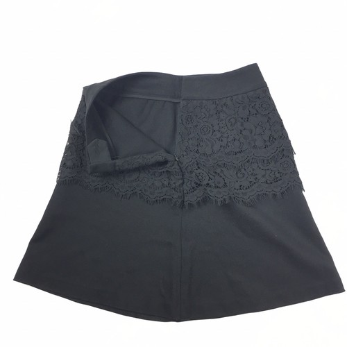 NWOT Cabi Womens Soiree Lace Detail Skirt Sz 2 Solid Black #3496               - Afbeelding 4 van 8