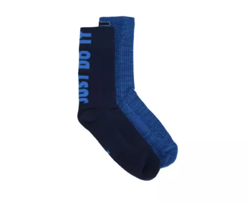 Nike 2 Paar SNKR "Just Do It" Crew-Socken, schwarz/grau, marine/blau - Bild 3 von 15
