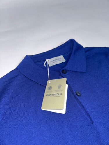 John Smedley Men's Knitted Polo Shirt Camden Knit Button LS Merino Wool England - Picture 15 of 25