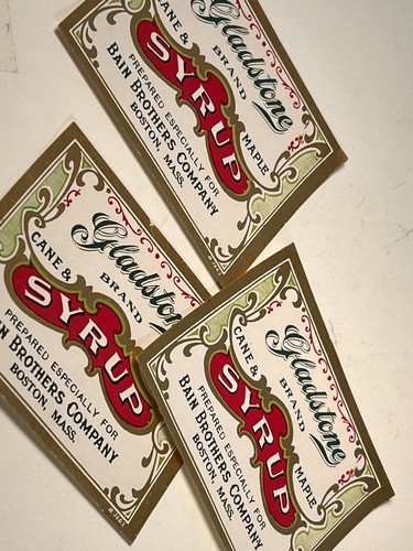 Gladstone Brand Cane & Maple Syrup Label - Picture 3 of 3