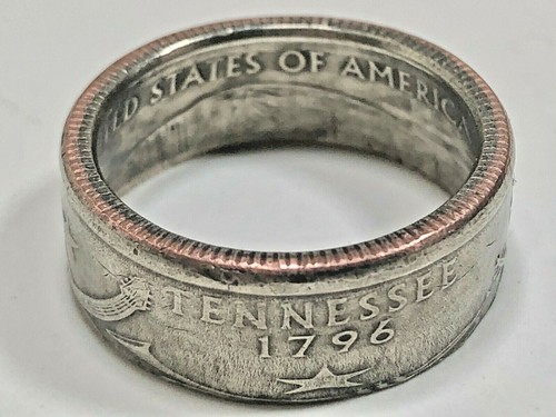 Tennessee Coin Ring USA State Quarter 25 Cents Handmade Jewelry Custom Vintage - Picture 3 of 10