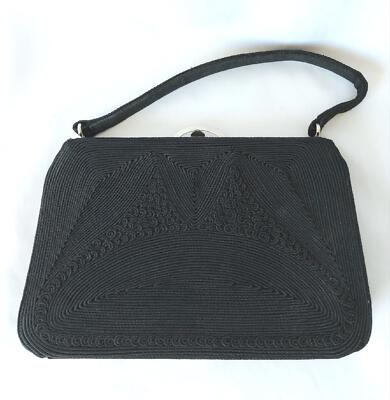★EMS★ STRING STRAP CLASP FRAME PURSE BAGBLACK s-l400.jpg