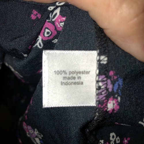 Lane Bryant Black Multi Plus Floral Long Balloon Sleeve V-Neck Peasant Top 22 - Bild 4 von 8