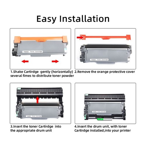 Compatible TN660 TN-660 Toner Cartridge Replacement for Brother MFC-L2700DW - Picture 7 of 7