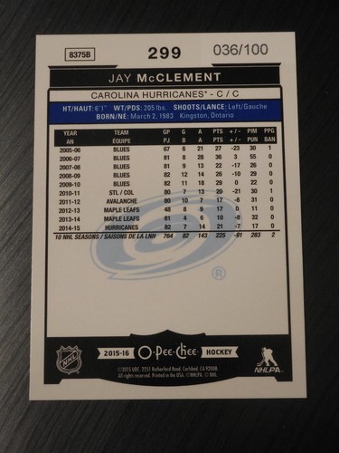 2015/2016 O-Pee-Chee Hockey Black Rainbow/100 1-400 U PICK - Picture 471 of 659