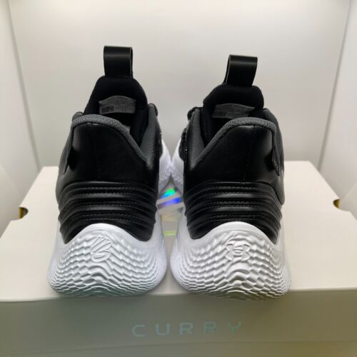 Under Armour Team Curry Flow 9 Black White Size 8.5M Basketball Shoe 3025631-001 - Picture 3 of 20