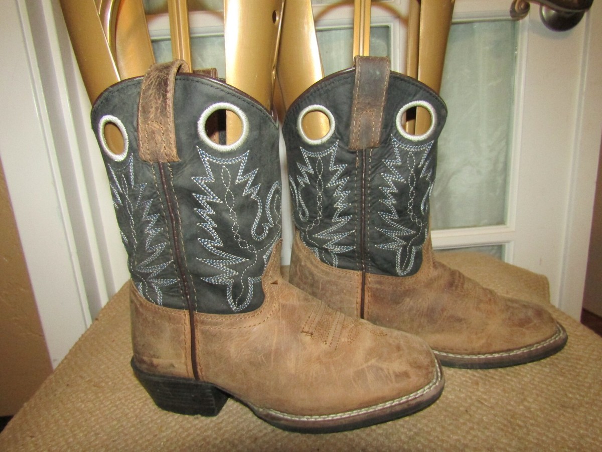 Smoky Mountain Western Boot Boys 12.5 M Mesa Leather Square Brown Black 3243C eBay
