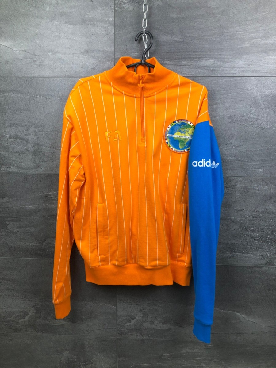 Vintage Adidas FA Block Sweatshirt Orange size S | eBay
