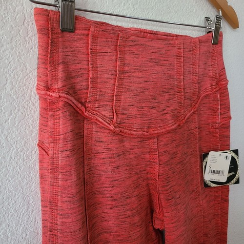 Free People US Size S FP Movement Hybrid Leggings Heathered Rose NEW Athleisure - Picture 3 of 12