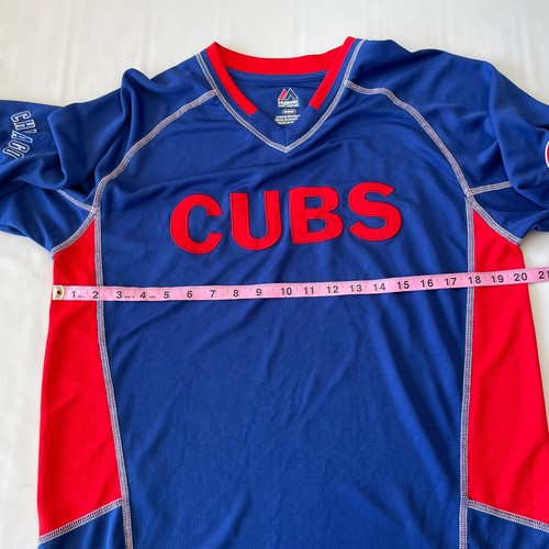 Majestic MLB Chicago Cubs Jersey Baseball Sports Mens Size Medium Blue - Picture 7 of 9