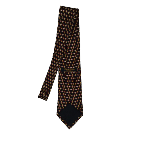 Brooks Brothers Neck Tie Men’s Silk Geometric Navy Blue/Red/Gold 57"X3.75" - Picture 4 of 4