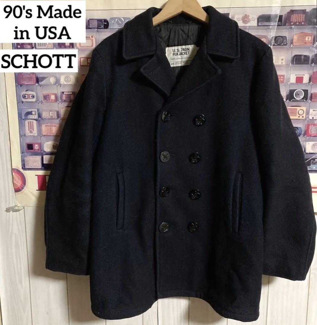 n*o様 vintage schott super long melton p Classic Racer Jacket Long - Motorcycle Jacket